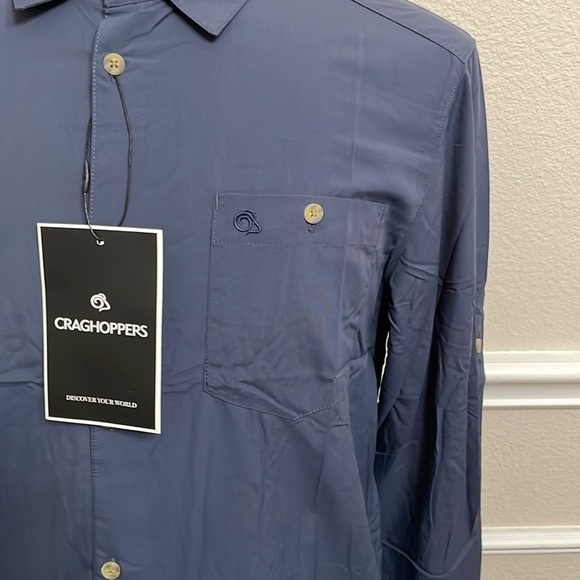 Craghoppers NOSILIFE NUORO LONG SLEEVE SHIRT - Steel Blue - Picture 3 of 15